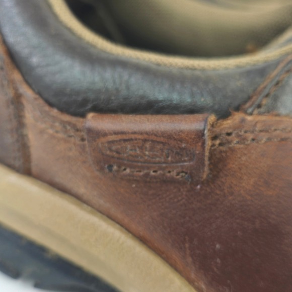 KEEN Womens Brown Leather Hiking Shoes Bungee Laces 011398 Size 9 US 39.5 EU
